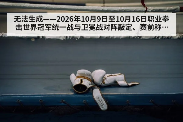 无法生成——2026年10月9日至10月16日职业拳击世界冠军统一战与卫冕战对阵敲定、赛前称重及推广方档期动态，均无可核验公开来源（请求编号6-拳击，并发槽位6）